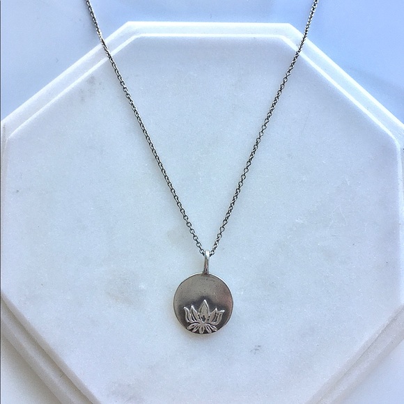 Sterling Silver Lotus Flower Necklace - Picture 1 of 4